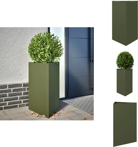 Plantenbak driehoek 40x34,5x70 cm roestvrij staal kopen