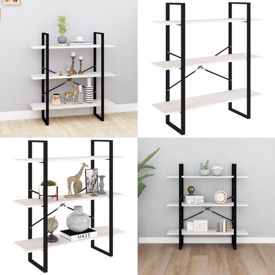 vidaXL Boekenkast 4-laags - 124 x 30 x 180 cm - Industriële Stijl