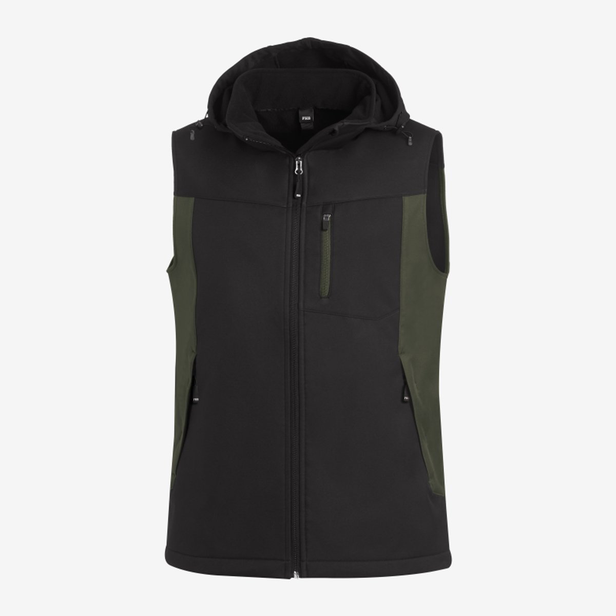 FHB JUSTUS Softshell Vest 79110 - Olijf-Zwart - 2XL