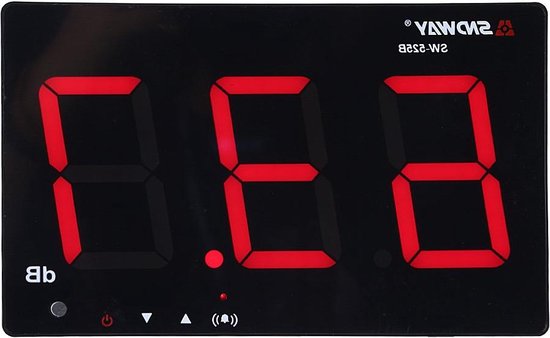 Decibel Meter Muur Opknoping Geluidsniveau Meter, 11 Inch Grote LED Display Geluid Temperatuur Vochtigheid Meter, Auto Alarm Pictogram Geluid Decibel Meter voor Test Verkeer Routes, Bouwplaatsen Decibel Meter Muur Opknoping Geluidsniveau Meter, 11 Inch Grote LED Display Geluid Temperatuur Vochtigheid Meter, Auto Alarm Pictogram Geluid Decibel Meter voor Test Verkeer Routes, Bouwplaatsen