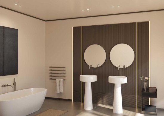 Plinthe NMC FT2 WALLSTYL Noel Marquet Moulure décorative Cimaise Moulure frise design moderne blanc 2 m