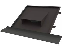 Thermoduct vlakke horizontale dakdoorvoer diameter 200 tbv hellend dak