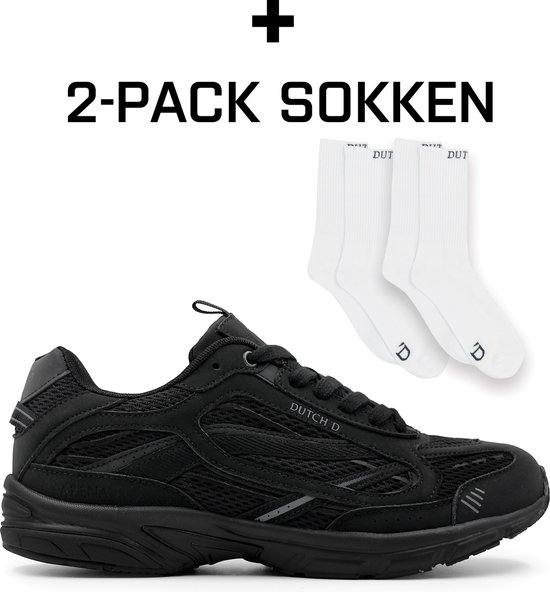 Dutch'D - Sneaker + 2 paires de chaussettes offertes - Noir - Arena - Taille 44