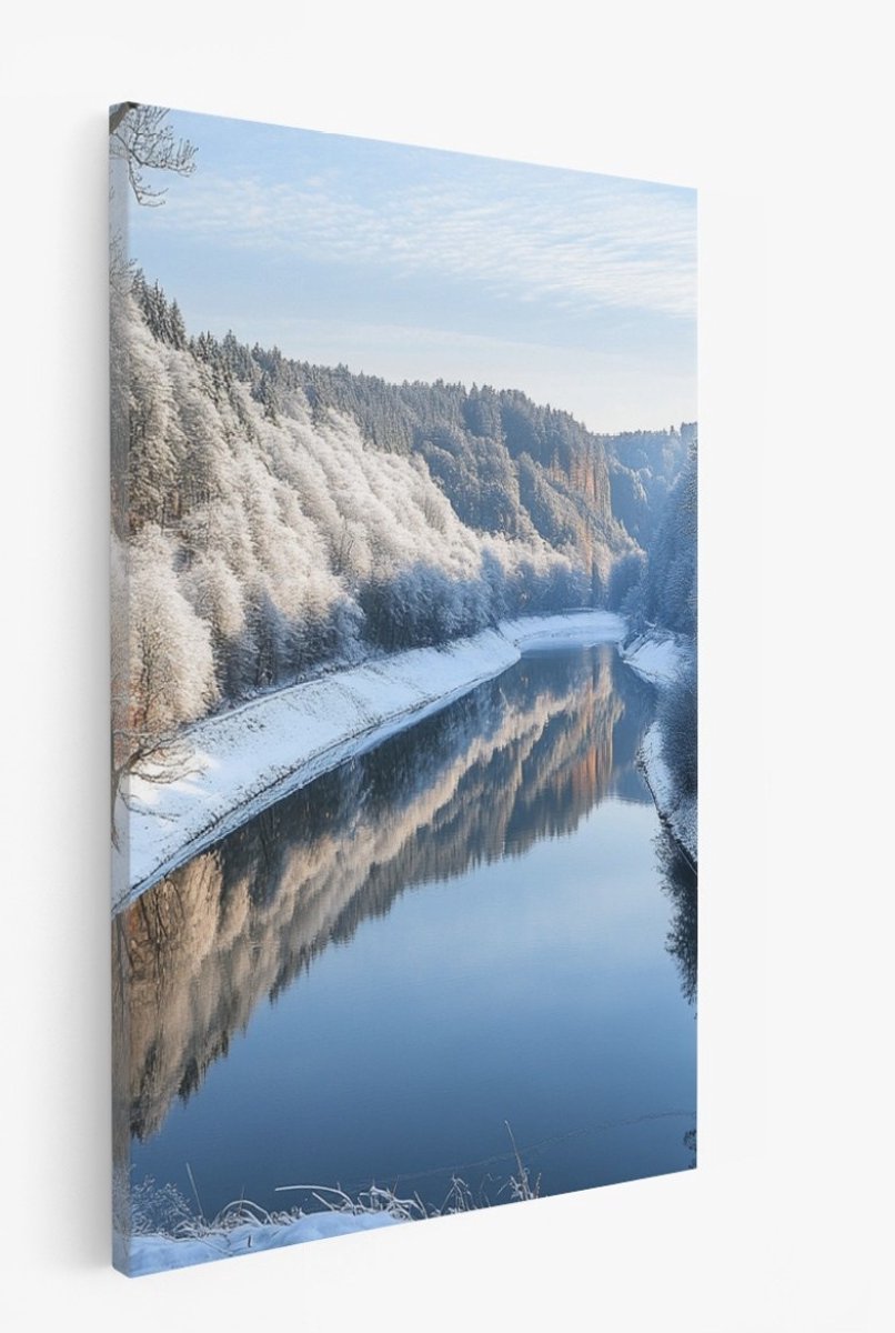 Saammp Canvas Schilderij - Natuur - 2 dolfijnen - landschappen - 20x30 - Foto op canvas - Wanddecoratie - Muurdecoratie Woonkamer - Slaapkamer decoratie - Canvas Print Multicolor