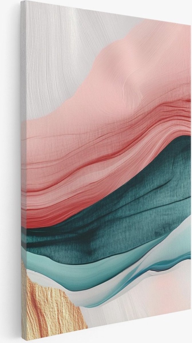 Saammp Canvas Schilderij - impressionistisch - Abstract kunstwerk - 40x50 - Foto op canvas - Wanddecoratie - Muurdecoratie Woonkamer - Slaapkamer decoratie - Canvas Print Multicolor