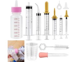 Puppy Nursing Bottle Kit - Pet Feeding Dispenser Tool 60ml - Kitten Tepel Spuit met Maatbeker