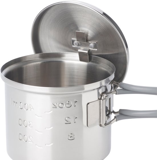 Esbit Kookpot - 625 ml - Inklapbaar Handvat - RVS - Volume-Indicatoren van ES — afbeelding 3