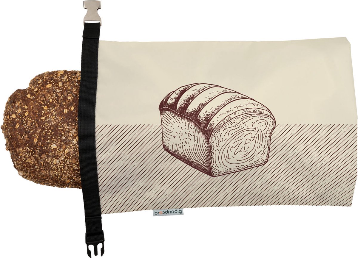 BrandNewCake Herbruikbare Broodzak Brood motief 44x30cm