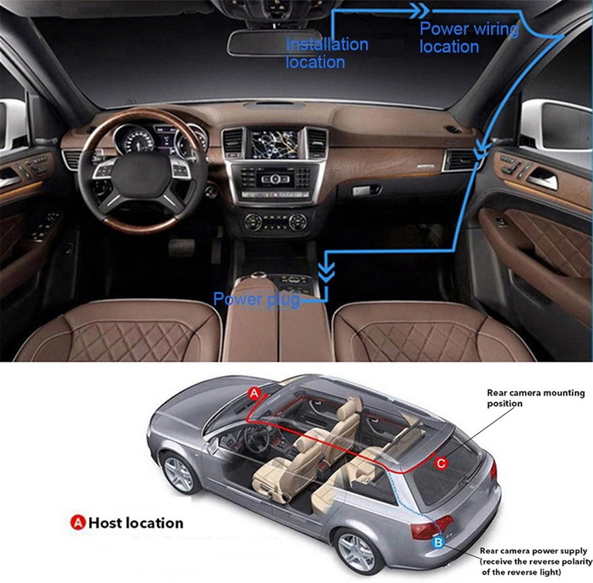 4K Dual Dash Cam, Front 4K Rear 1080P Car Driving Recorder Full HD 170 Groothoek Back-upcamera met WIFI GPS, HD Nachtzicht, G-sensor Parkeermonitor, Loop Recording