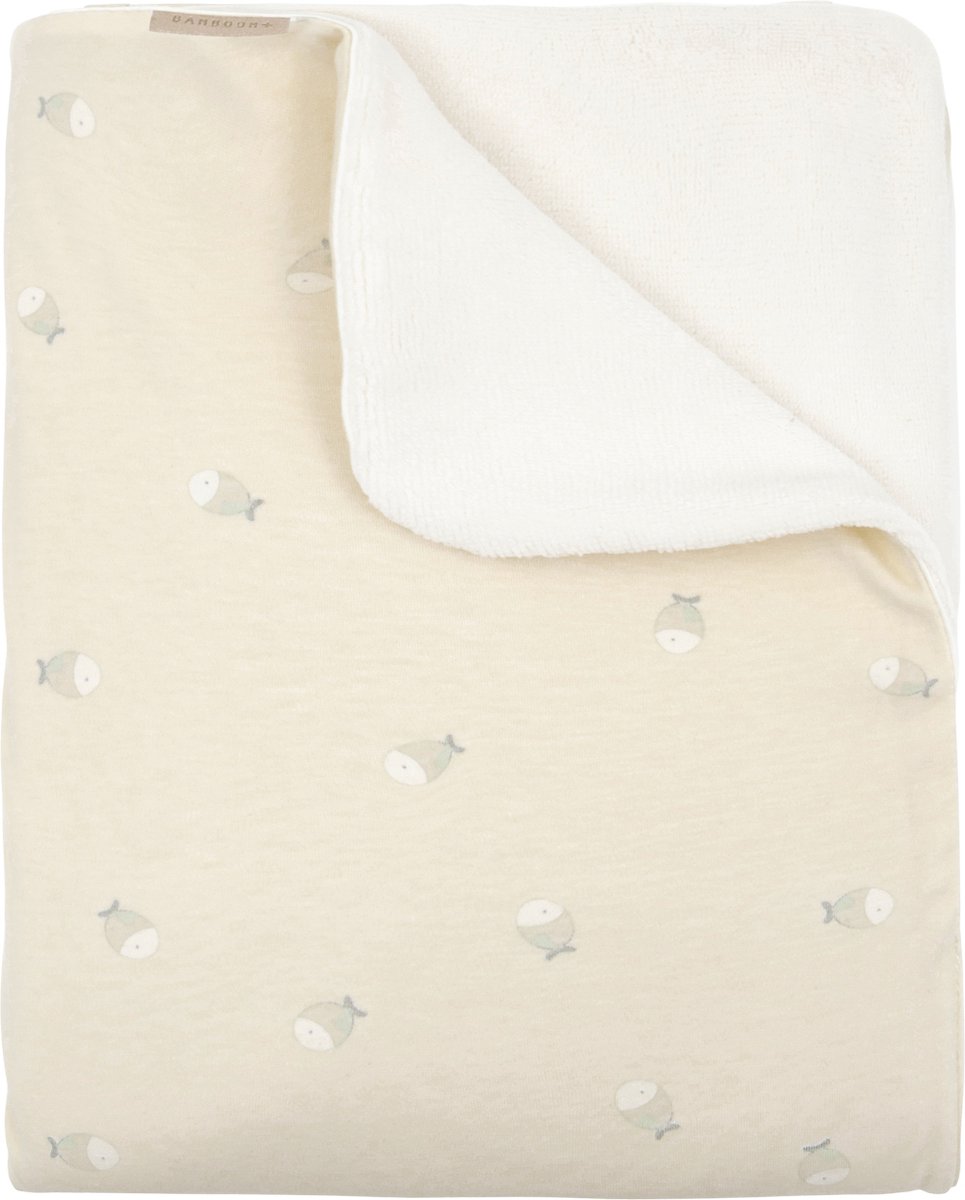 Bamboom Ledikantdeken - Jersey Print - Fishes
