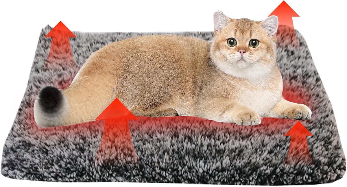 Zelfverwarmende Deken voor Kleine Huisdieren - Thermische Mat voor Katten en Honden - 40 x 50 cm - Wasbaar en Antislip