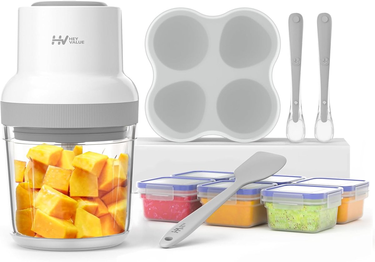 Image of 13-in-1 Babyvoedingsmaker - Complete Set voor het Maken van Purees, Groenten, Vlees en Meer