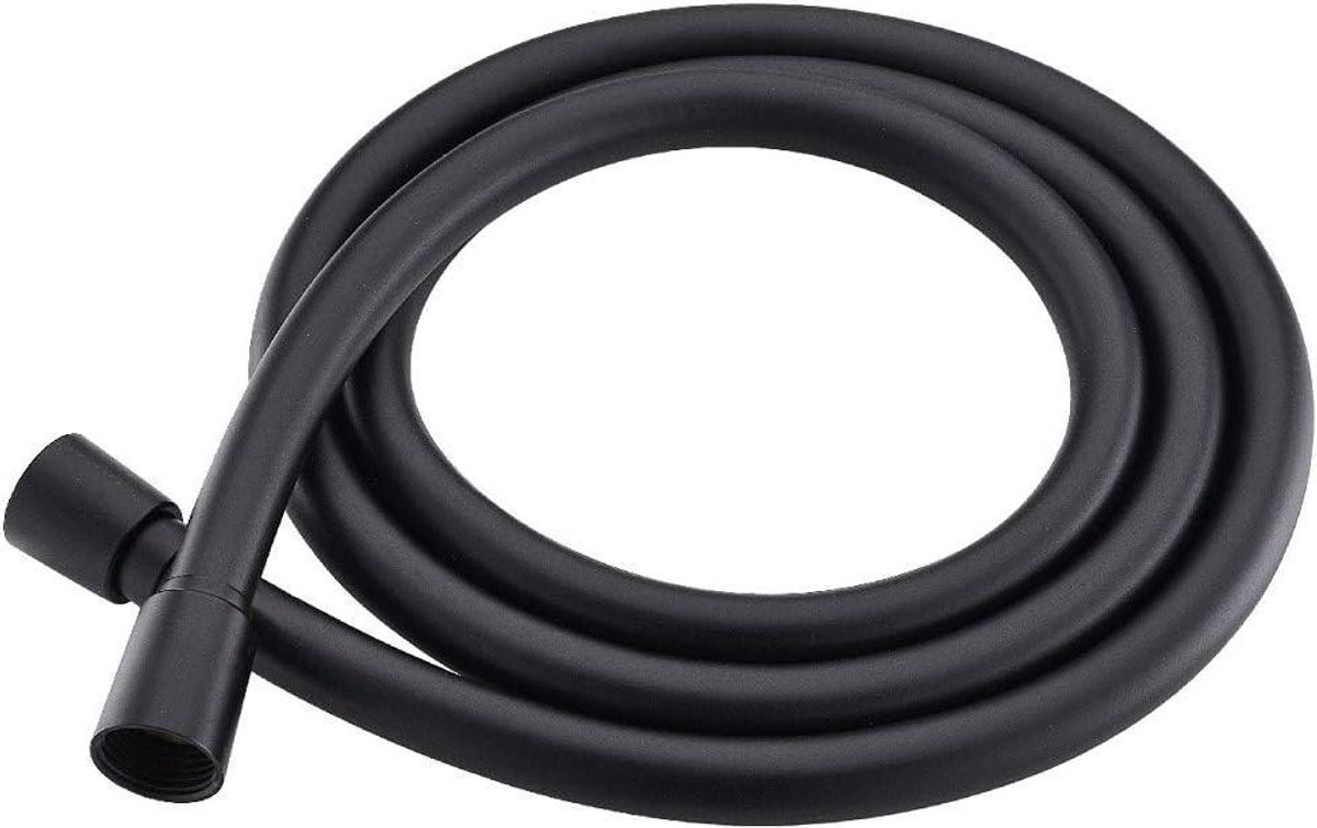 Doucheslang 2 m - Zwart PVC - Hoge druk - Antiknik