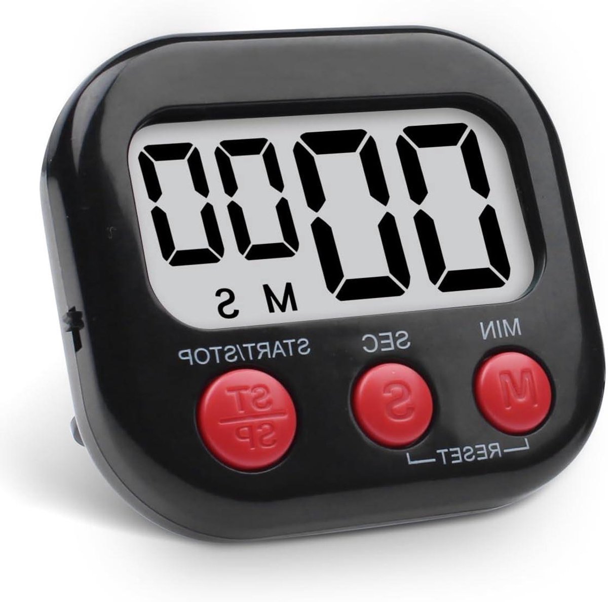 Digitale keukenwekker - Magnetisch en multifunctioneel - zwart-rood