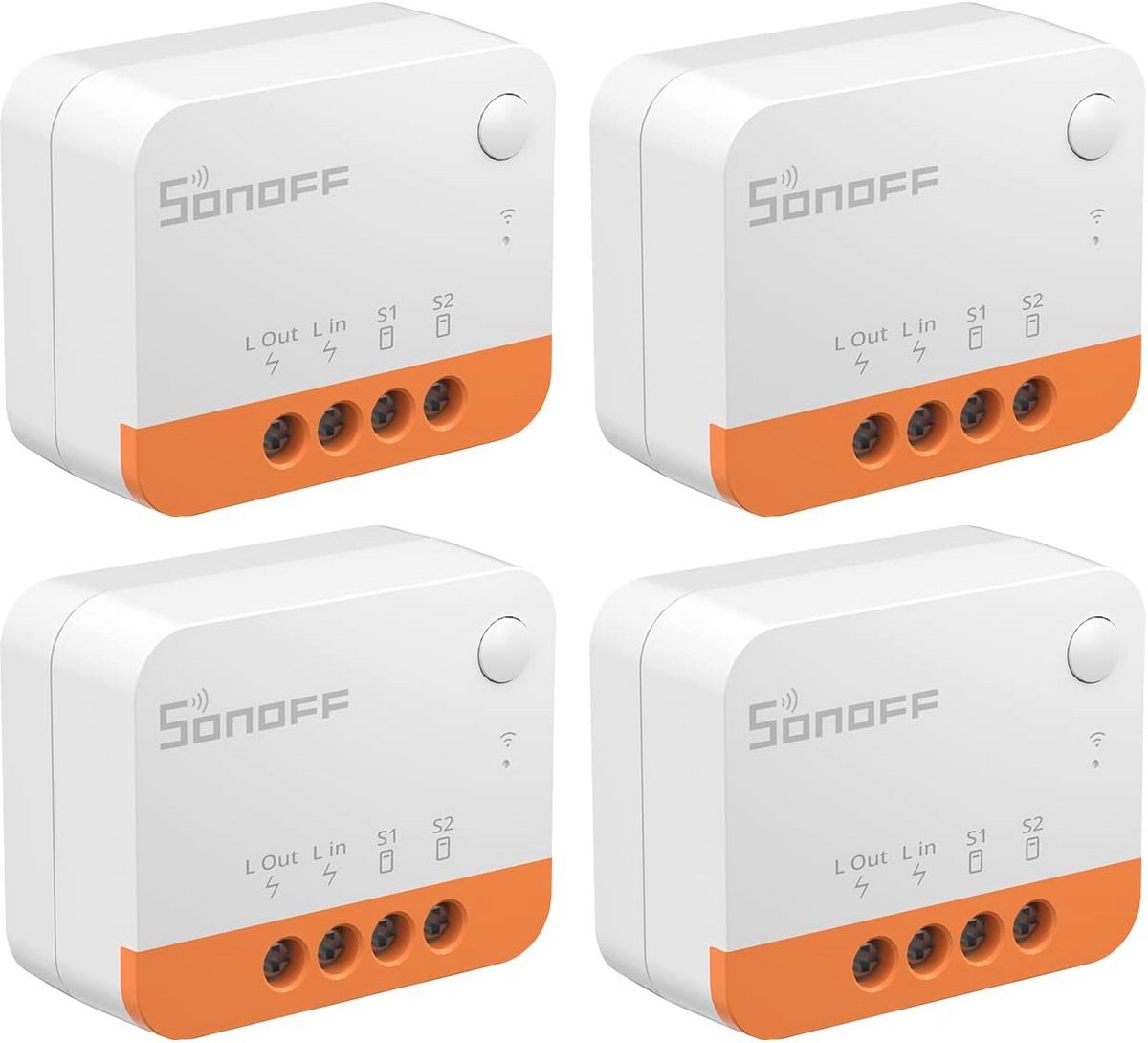 Draadloze ZigBee Schakelaar - Slimme 2-Weg Schakelaar, Compatibel met Alexa en Google Home, 4 Stuks, Eenvoudige Installatie, Geen Neutrale Draad Vereist