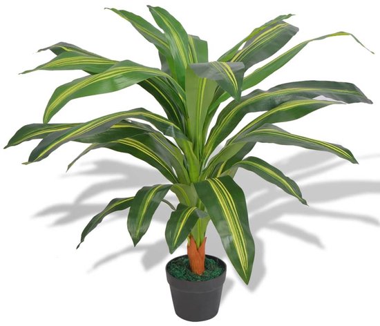 VidaXL Kunstplant met pot vioolbladplant 90 cm groen