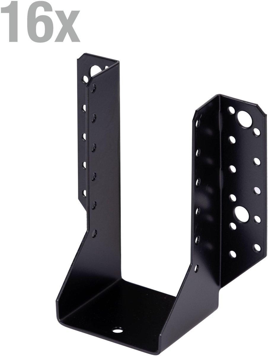 Alberts 825003 Balieschoen - TypeA - zwart - kunststof gecoat - 76 x 152 mm | Set van 16