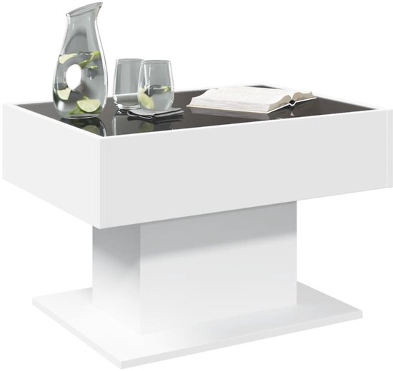 vidaXL Salontafel 100x50x50 cm bewerkt hout en metaal sonoma eiken, bijzettafel, woonkamertafel, middentafel, banktafel, bank tafel, accenttafel