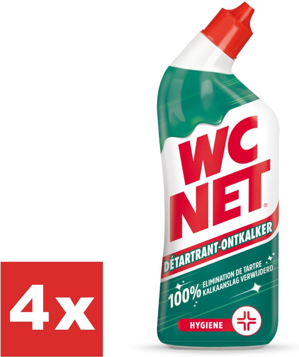 WC NET Toiletreiniger Ontkalker - 4 flessen - Voordeelverpakking