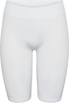 Pieces Dames Short Lange Pijp Wit - Maat M/L