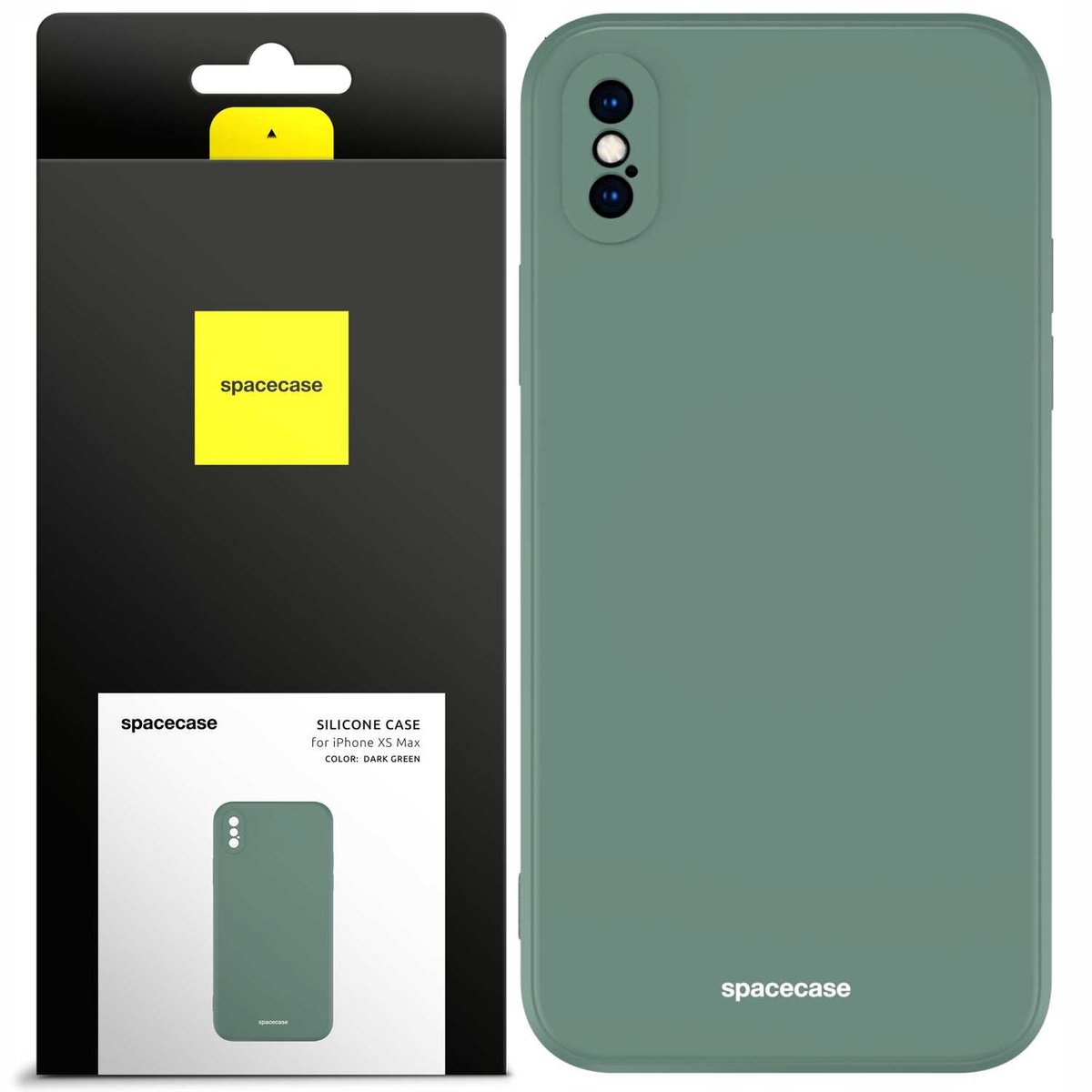 Spacecase Siliconen Hoesje Voor Iphone Xs Max Donkergroen