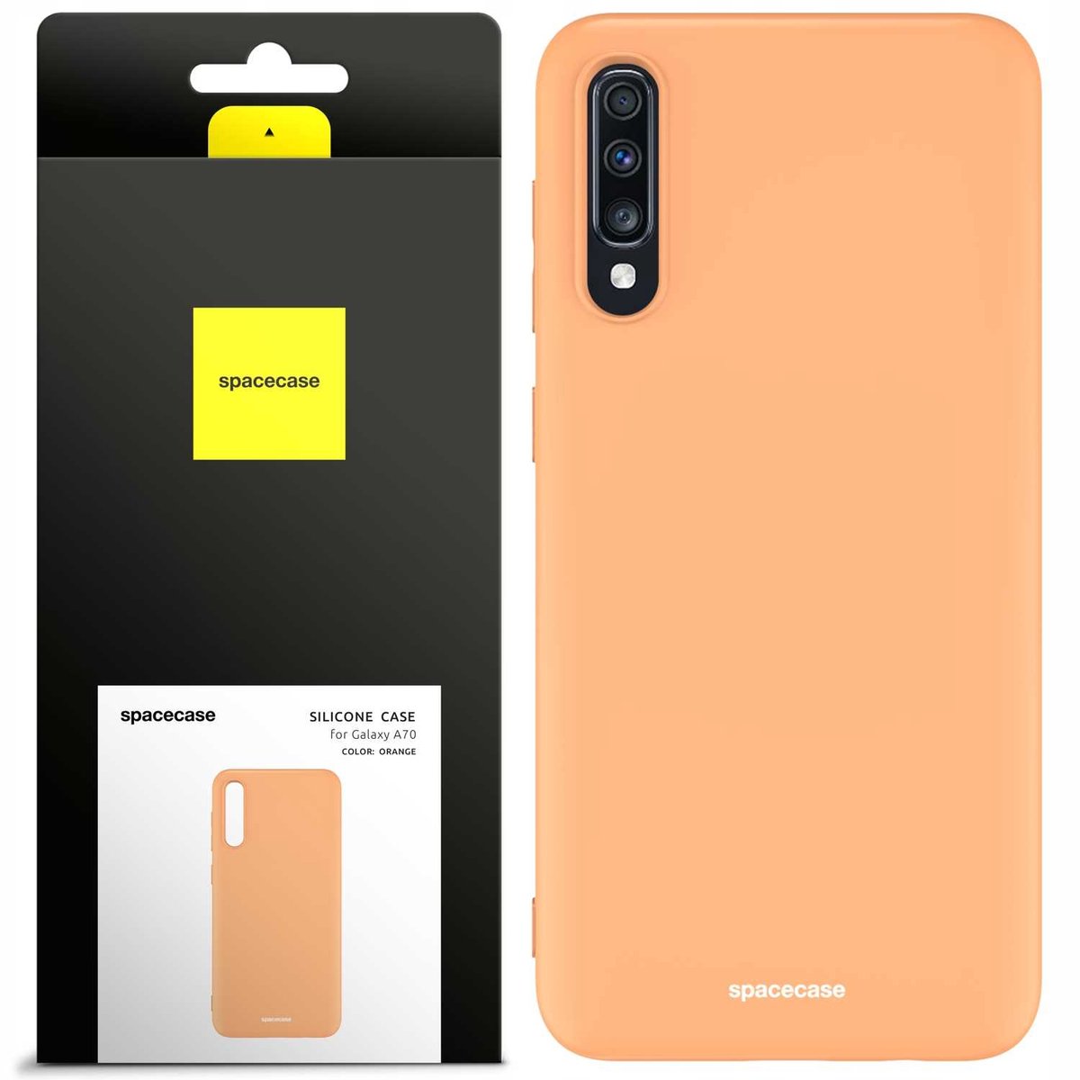Spacecase Case Siliconen Hoes Voor Samsung Galaxy A70 Oranje