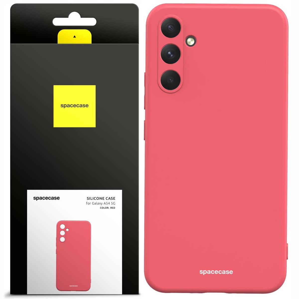 Spacecase Siliconen Case Voor Galaxy A54 5G Case Rode Cover