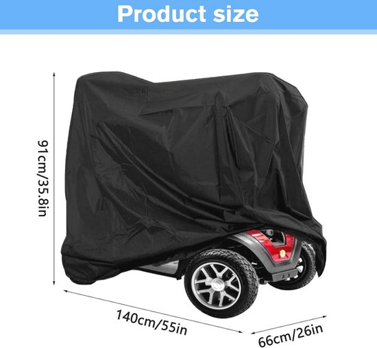 Idota Afdekhoes voor elektrische mobiele scooters, 210D Oxford, waterdichte, 140 x 66 x 91 cm