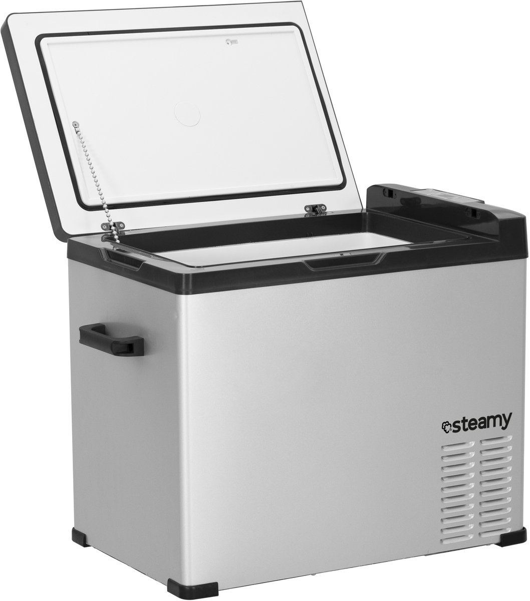 Steamy-E Single Zone Elektrische Compressor Koelbox - Single Zone - 44 liter - 12V en 230V - voor auto en camping - Zilver – foto 6