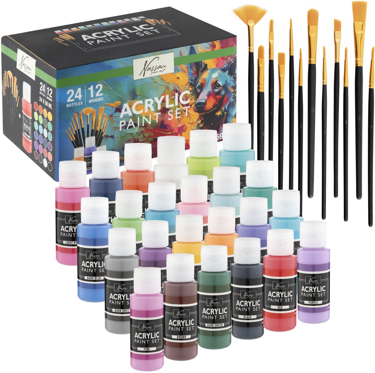 Peinture Par Numéros Adulte – Kit Toile 40x50cm Tigre, Peintures Acryliques & Pinceaux, Déco Maison, Loisir Créatif