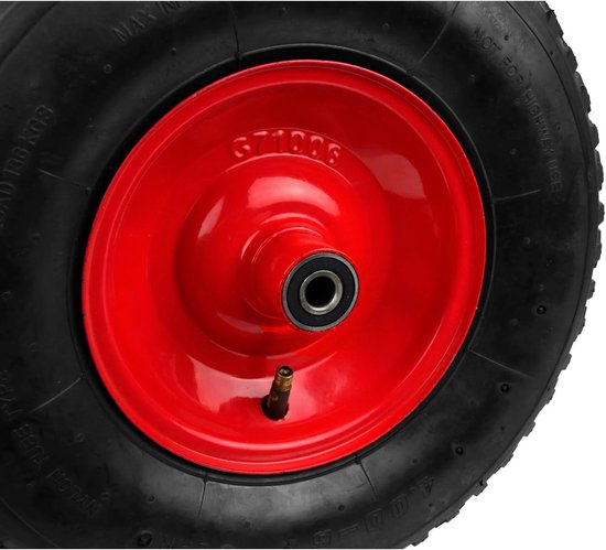 GEKO Rubberwiel voor kruiwagen - 90 kg draagkracht - 320 mm diameter - Met as inbegrepen van Geko — afbeelding 2