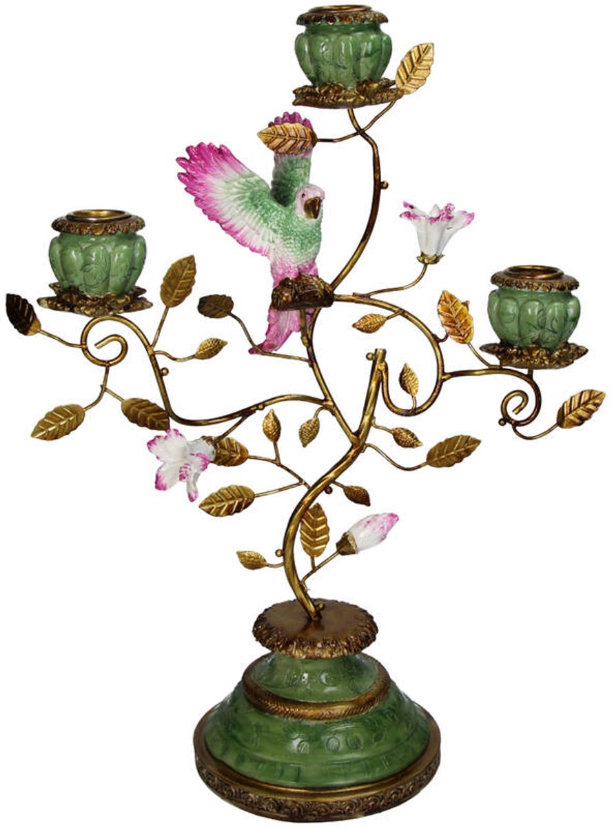 Bird Polyresin Multi Candle Holder 26x13x37cm