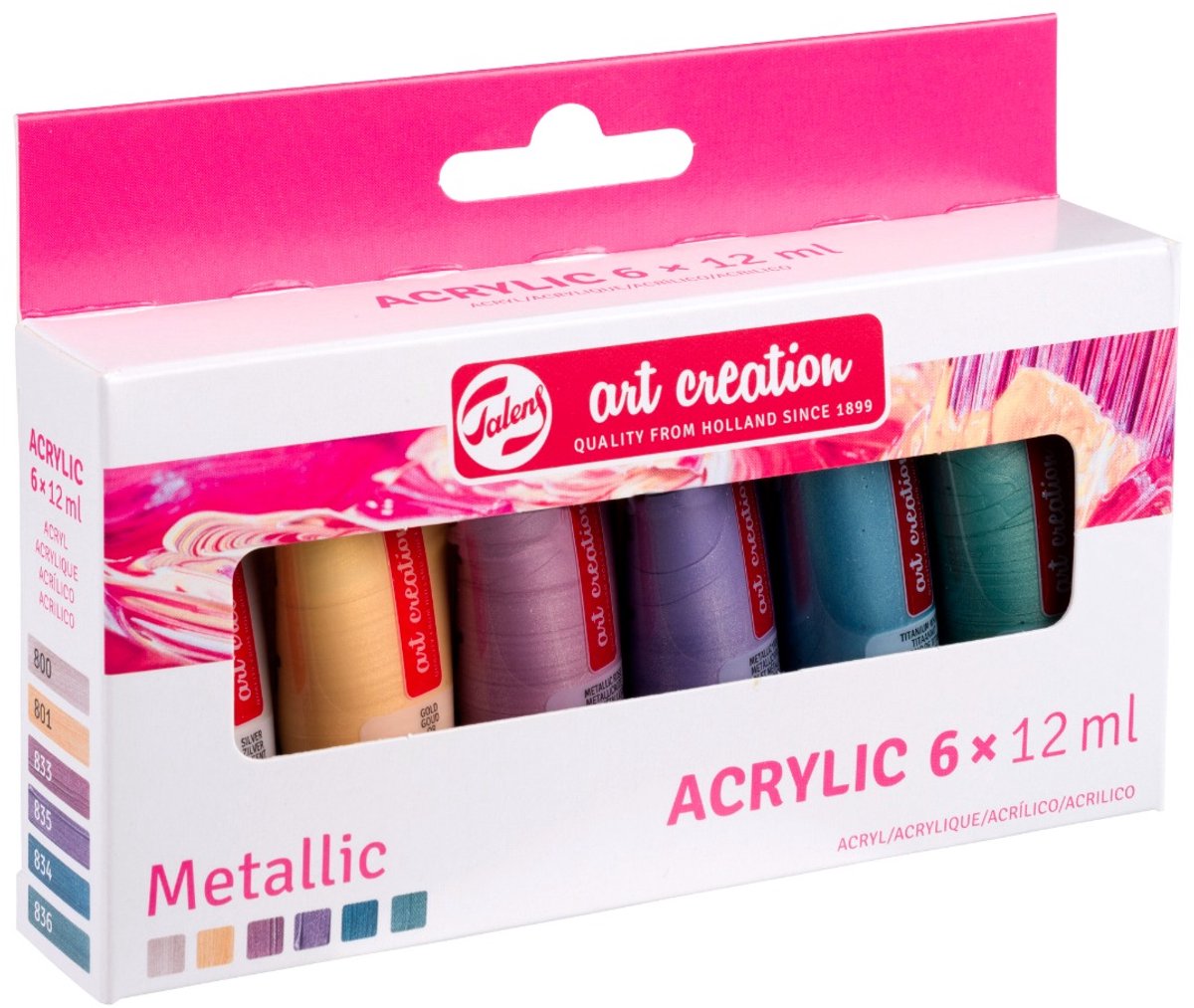 Talens Art Creation Acrylverf set Metallic | 6 x 12 ml — afbeelding 2