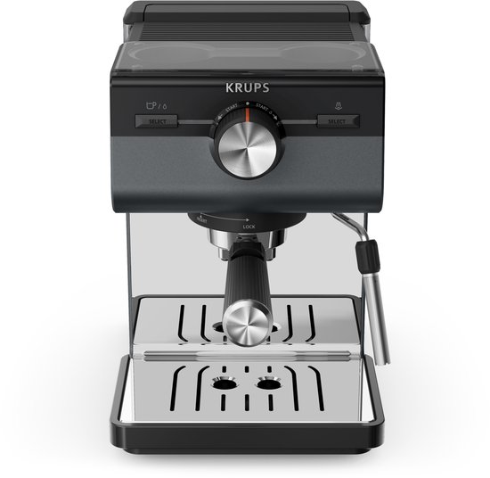 Krups Authentic+ C40 XP384G - Pistonmachine - Inclusief Melkopschuimer - Stijlvol Design - Compact - Geschikt voor Espresso en Latte