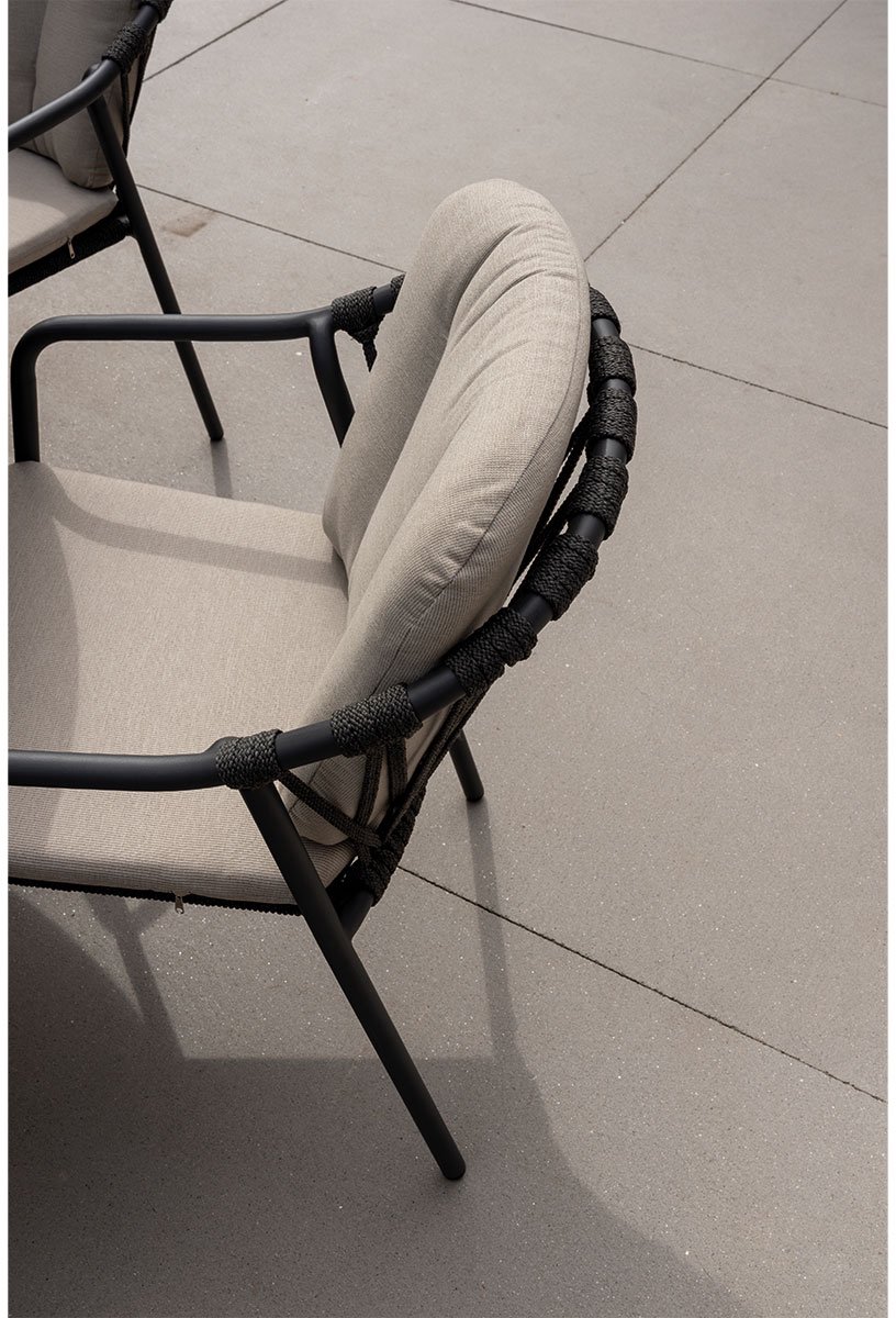 Taste by 4 Seasons Manitoba chaise de jardin empilable - anthracite