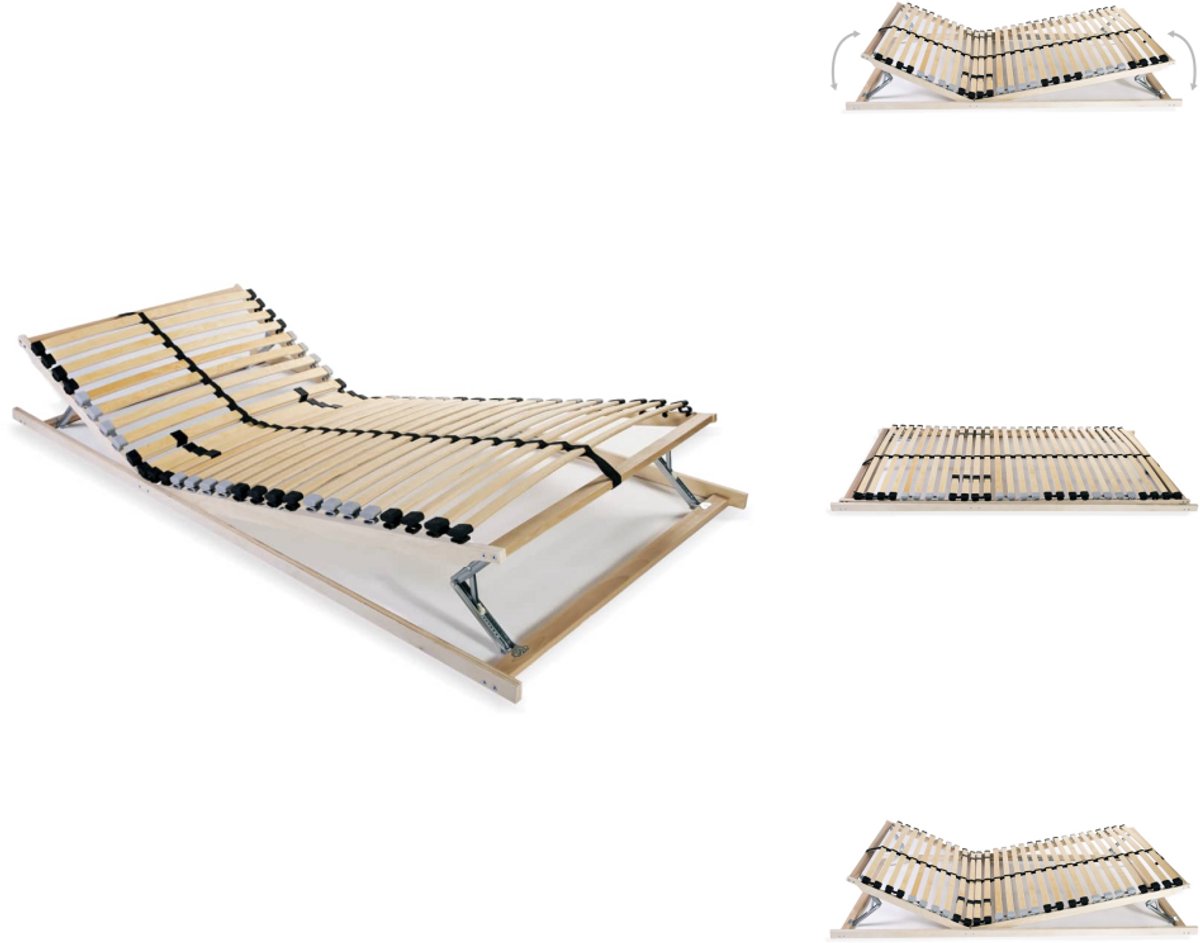 vidaXL Bedbodem - Bedbodems - Lattenbodem - Lattenbodems - Lattenbodem met 28 latten 7 zones 70x200 cm