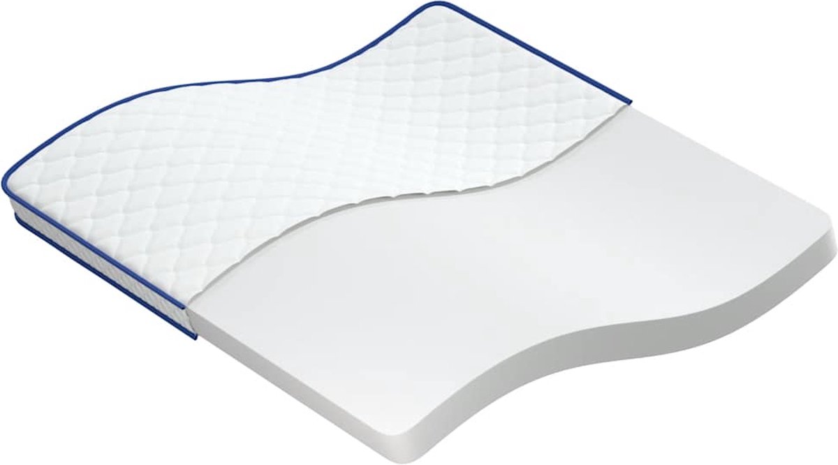 vidaXL - Traagschuimmatras - 200x200x17 - cm - Zacht - wit
