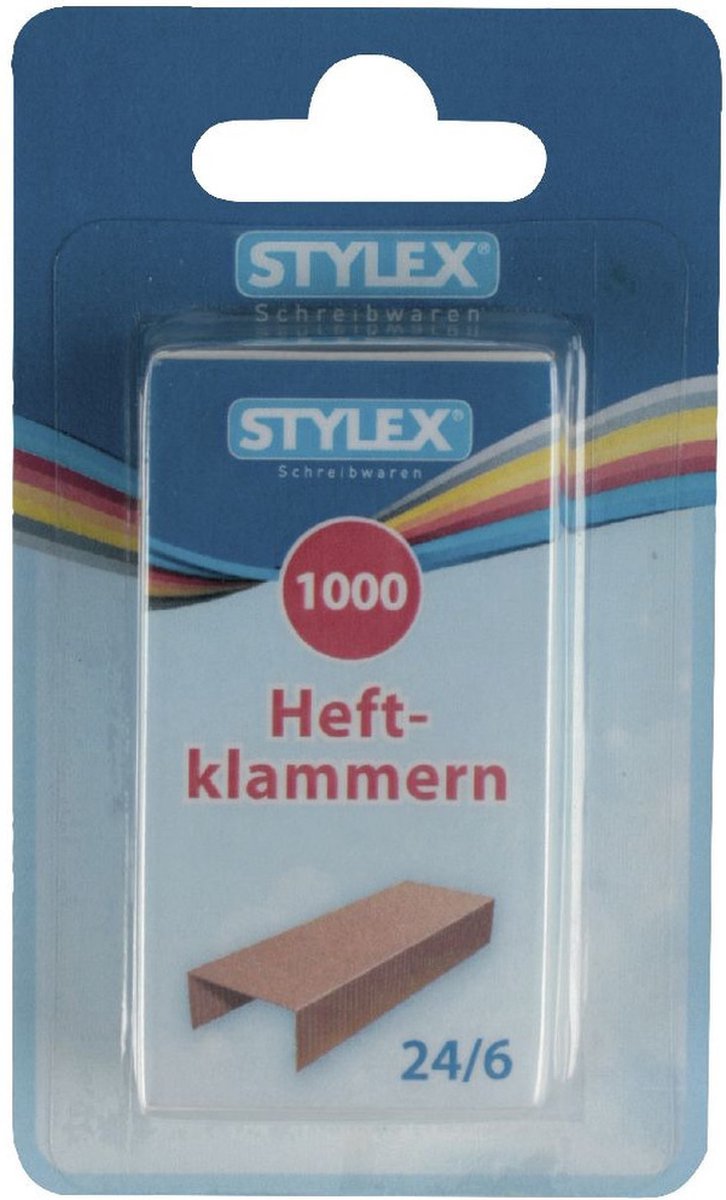 Toppoint Nietjes - 2000x stuks - 24/6 - koper kleur - kantoor benodigdheden