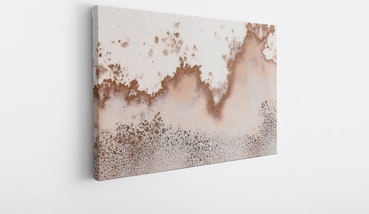 Saammp Canvas Schilderij - roestbruine tinten - Abstract - 50x40 - Foto op canvas - Wanddecoratie - Muurdecoratie Woonkamer - Slaapkamer decoratie - Canvas Print Multicolor