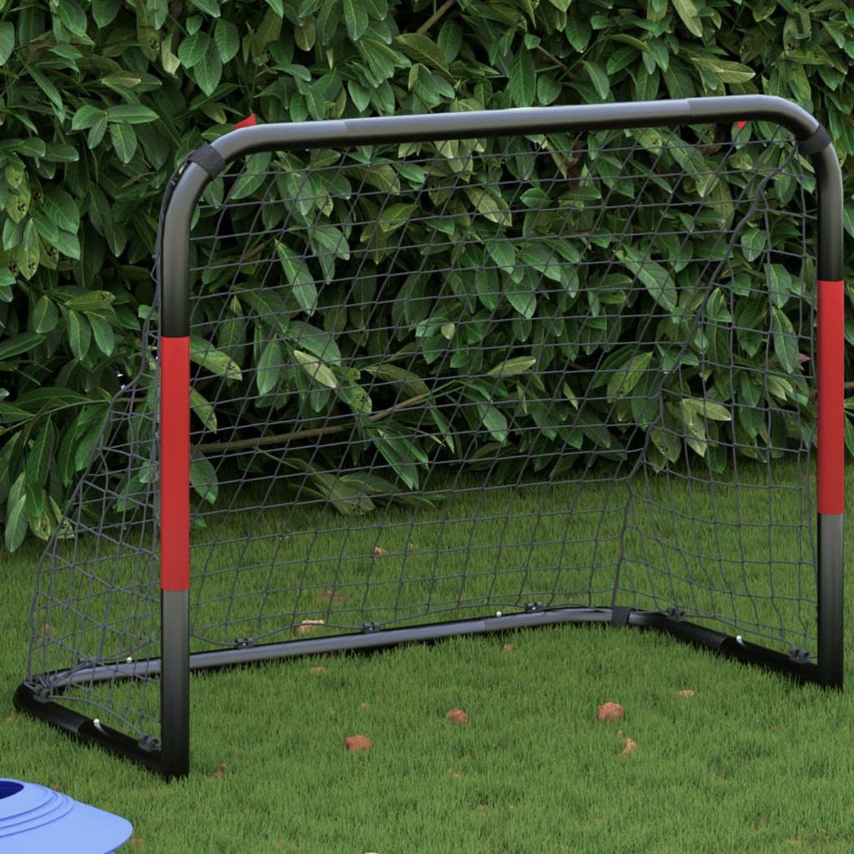 vidaXL Voetbaldoel - 90x48x71 cm - Staal - Rood/Zwart