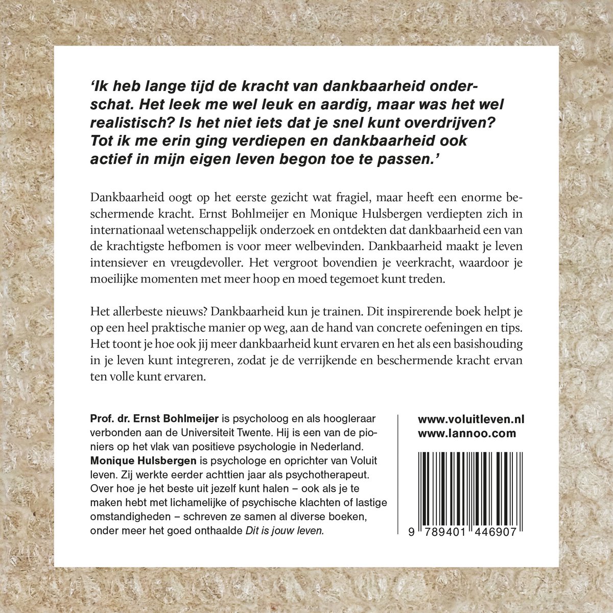 De kracht van dankbaarheid - back cover