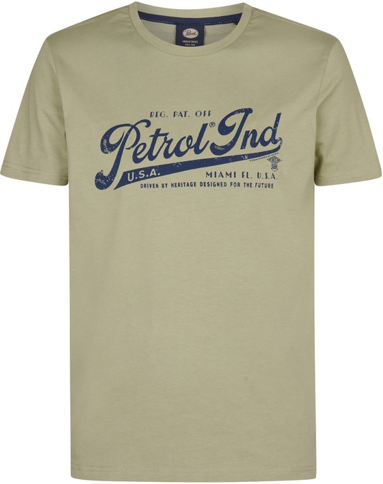 Petrol Industries - Heren Artwork T-shirt Naples - Groen - Maat XXL