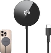 Qi2 Draadloze Oplader geschikt voor Apple iPhone 16, 15, 14, 13, 12 met MagSafe - Oplader Magnetisch - Snellader - Wireless Charger