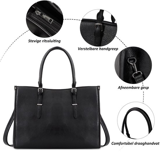 Cluci Schoudertas, voor dames, crossbodytas, brede riem, van PU