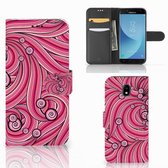 Hoesje Geschikt voor Samsung Galaxy A30 Swirl Pink