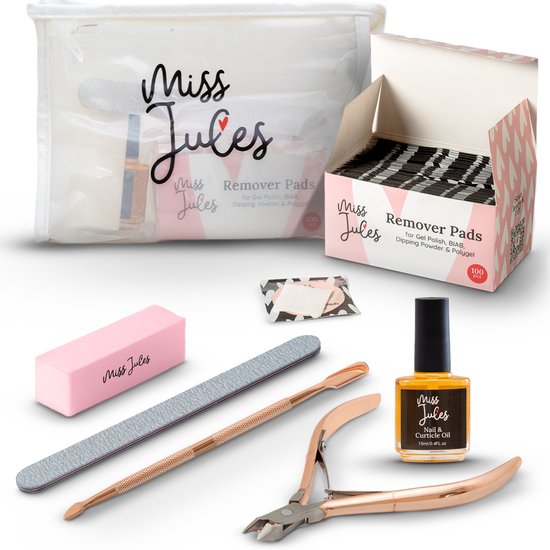 Miss Jules - Nagel Remover Set - Geschikt voor Gellak - BIAB - Polygel - Dipping Powder