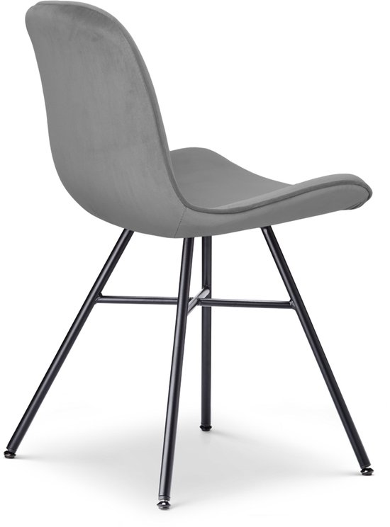 Nolon de salle à manger Nolon Noa - assise en velours gris soft