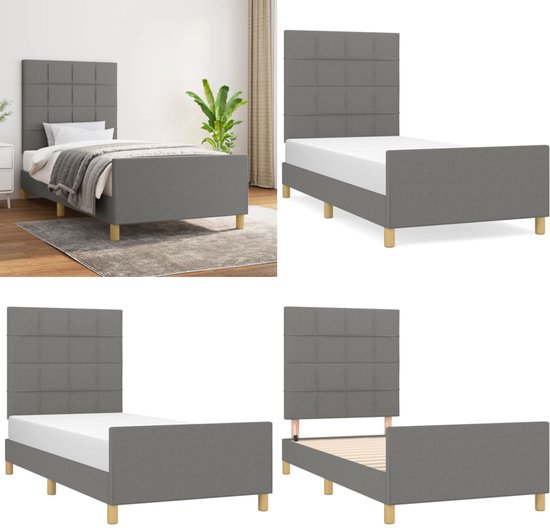 Dubbel metalen bed Bedframe voor volwassenen Massieve metalen latten Geen boxspring nodig Geen lawaai 200 x 160 CM/200 x 140 CM