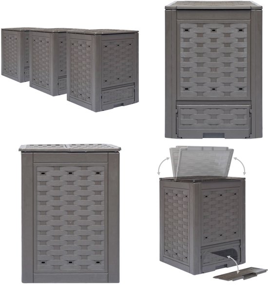 Magasinez Intelligemment - Obtenez le Meilleur Prix sur VIDAXL Composteur à Tambour 60x58x74 Cm 105 L Polypropylène sur