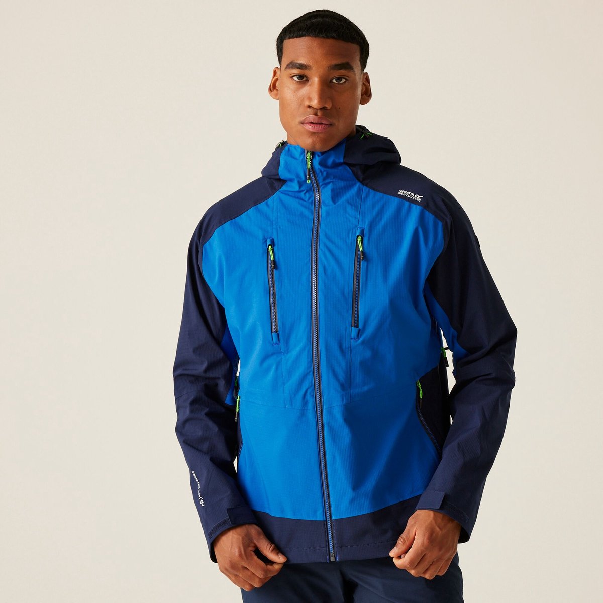 3-in-1 Jas Wandelen Heren Waterproof Ademend Lichtgewicht Sacramento X Blauw